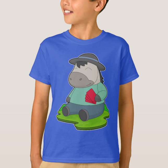 Horse Poker Poker cards T-Shirt (Front)