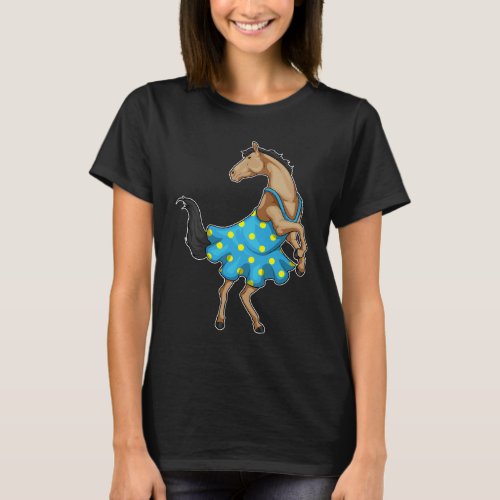 Horse Polka Dots Dress T_Shirt