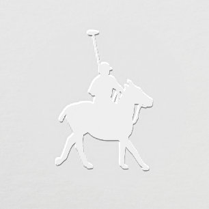 Horse Polo Player #2 Polo Match Image Only No Text Embosser