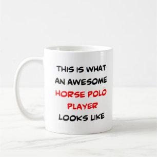 horse polo player, awesome coffee mug