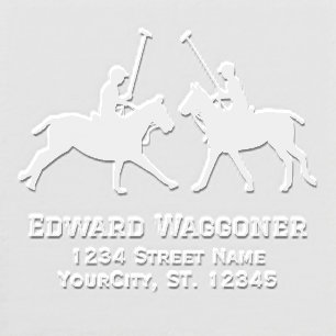 Horse Polo Players Polo Match Name Return Address Embosser