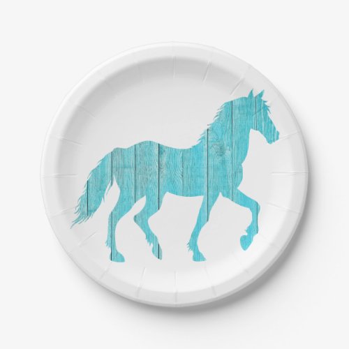 horse pony  animal  stallion  mustang  silhouette paper plates