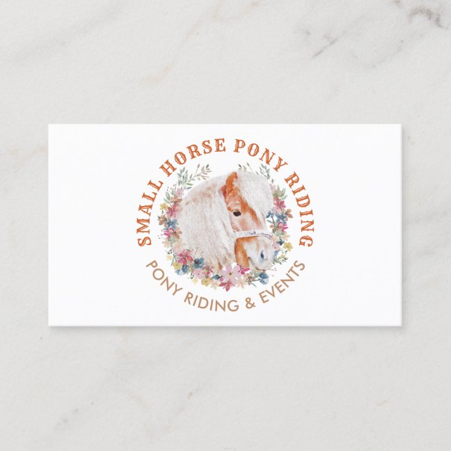 Horse Pony Ride Walk Breed Farm Business Card