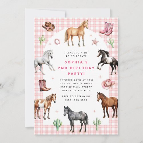 Horse Pony Saddle Up Cowgirl Girl Birthday 