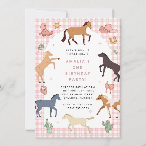 Horse Pony Saddle Up Cowgirl Girl Birthday 