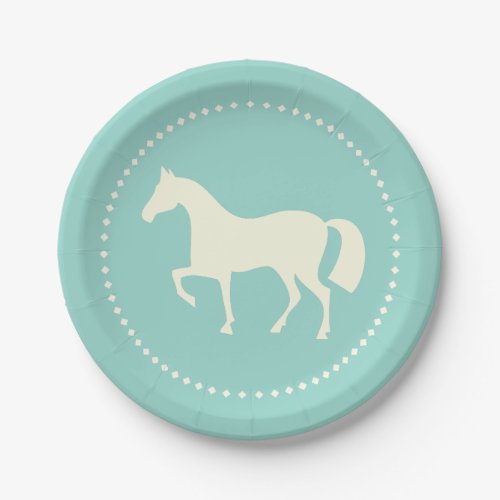 HorsePony Silhouette Paper Plates