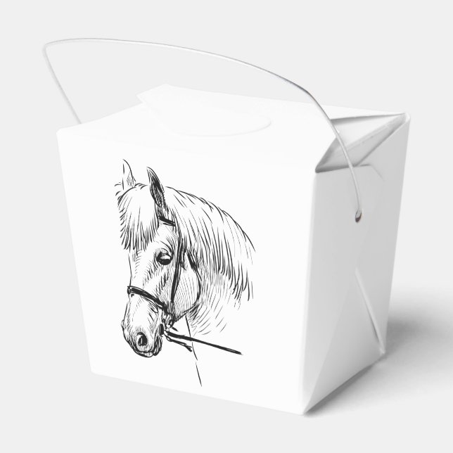 Horse Pony Western Country Equestrian Party Favor Boxes (Back Side)
