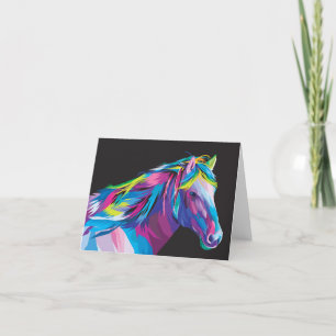 Horse pop art  thank you card