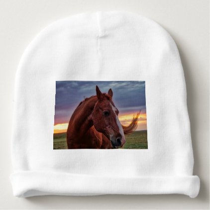 Horse Portrait Baby Beanie