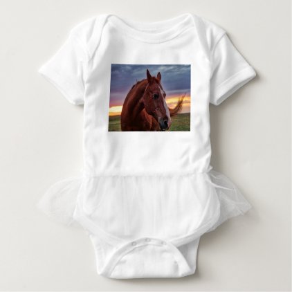 Horse Portrait Baby Bodysuit