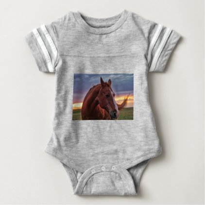 Horse Portrait Baby Bodysuit