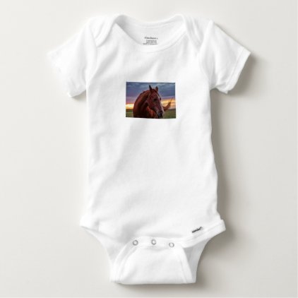 Horse Portrait Baby Onesie