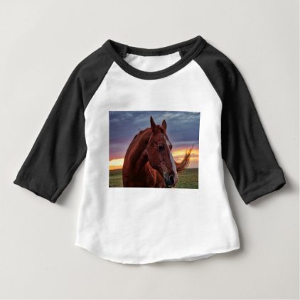Horse Portrait Baby T-Shirt