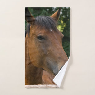 Horse Portrait Bath Towel Set