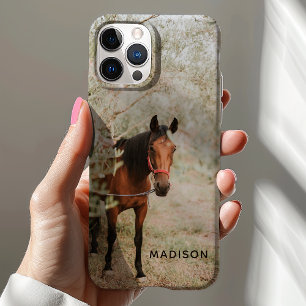 Horse Portrait Custom Equine Animal Personalized iPhone 12 Case