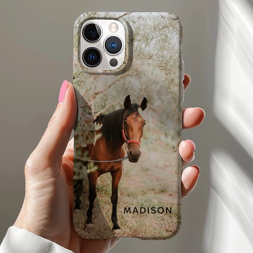 Horse Portrait Custom Equine Animal Personalized iPhone 12 Case