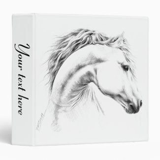 Horse portrait drawing Equestrian art Your text