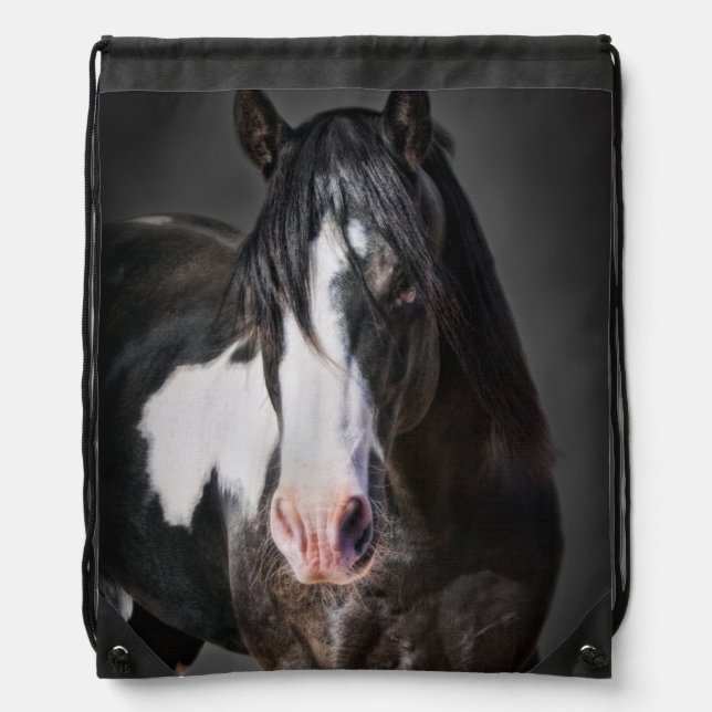 Horse Portrait II Drawstring Bag (Front)