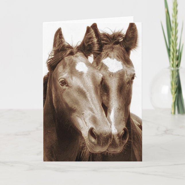 Horse Portrait III Card (Front)
