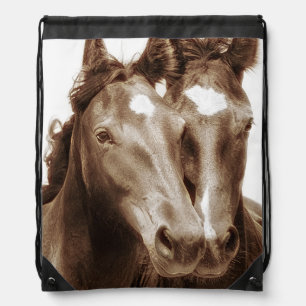 Horse Portrait III Drawstring Bag