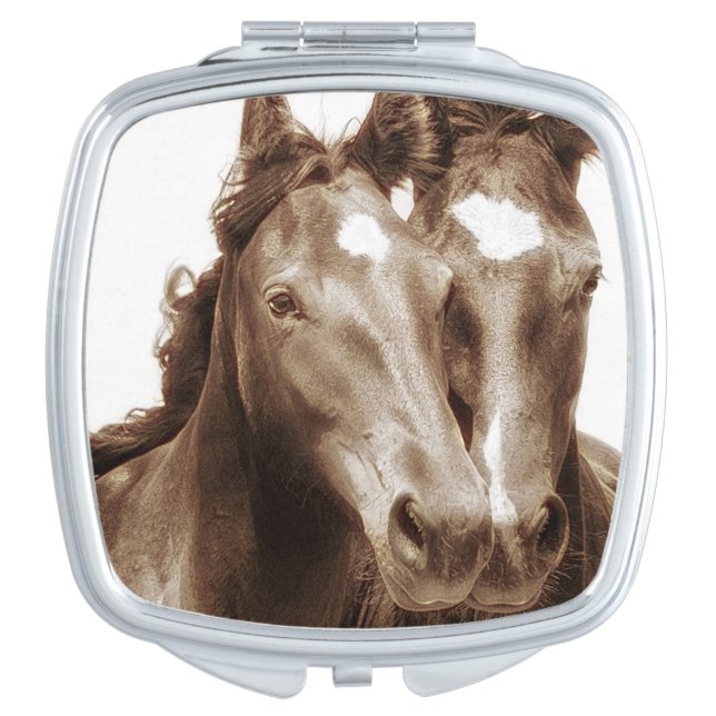 Horse Portrait III Makeup Mirror (Front)