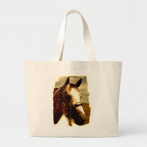 Horse Portrait Large Tote Bag