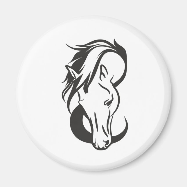 Horse portrait magnet (Front)