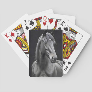 Horse Portrait Majestic Nature Life Art Poster Poker Cards