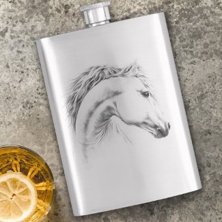 Horse portrait pencil drawing Equestrian art