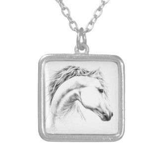 Horse portrait pencil drawing Equestrian art