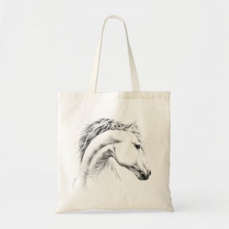 Horse portrait pencil drawing Equestrian art