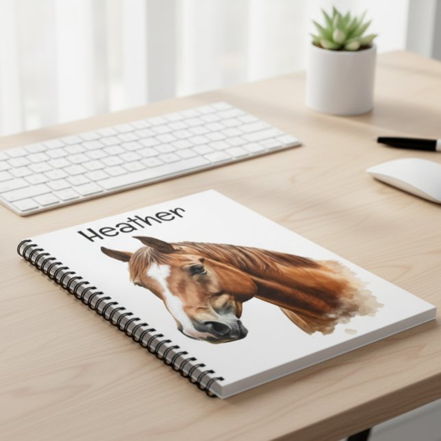 Horse Portrait Personalized  Notebook (Creator Uploaded)