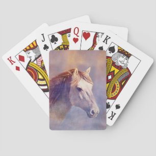 Horse portrait poker cards