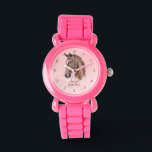 Horse portrait pony girls watch for kids watch<br><div class="desc">Horse portrait cowgirl equestrian personalized name kids watch,  horse lovers gift,  gift for girls</div>