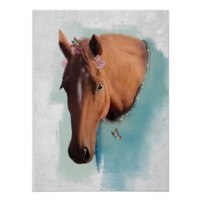 Horse Portrait - Poster (Front)