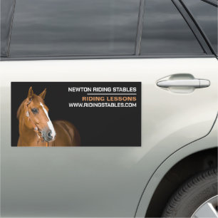 Horse Portrait, Riding Instructor, Academy Car Magnet