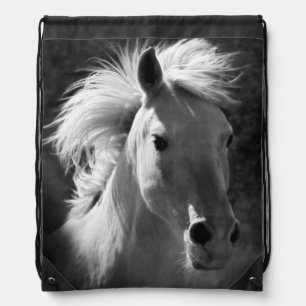 Horse Portrait V Drawstring Bag