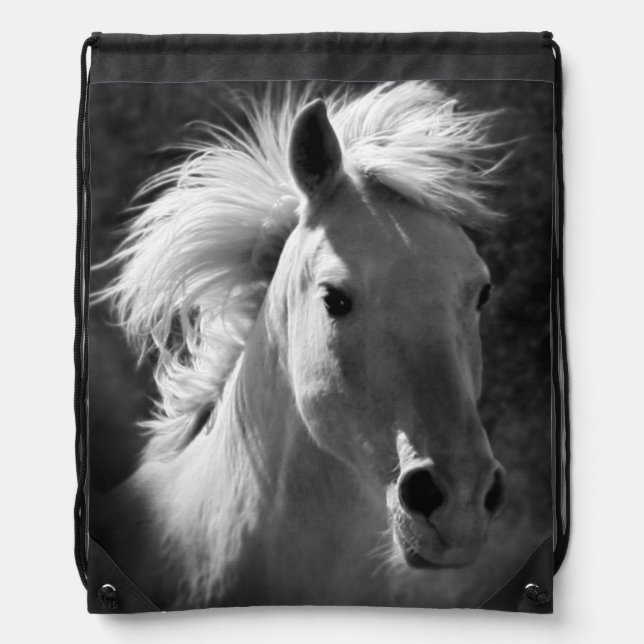 Horse Portrait V Drawstring Bag (Front)