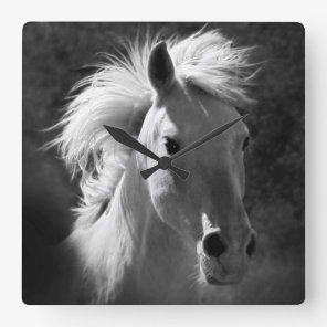 Horse Portrait V Square Wall Clock