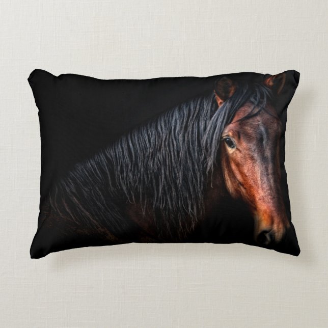 Horse Portrait VII Accent Pillow (Front)