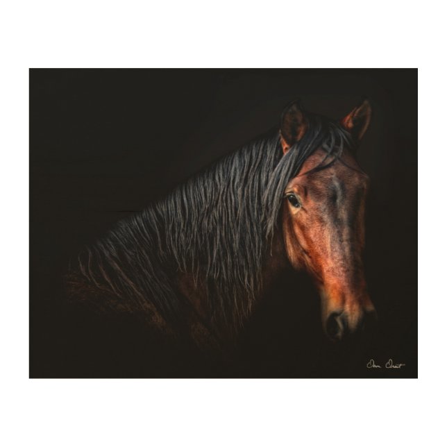 Horse Portrait VII Wood Wall Art (Front)