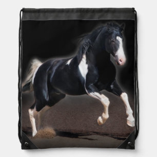 Horse Portrait VIII Drawstring Bag