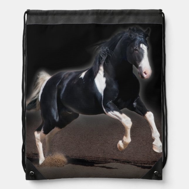 Horse Portrait VIII Drawstring Bag (Front)