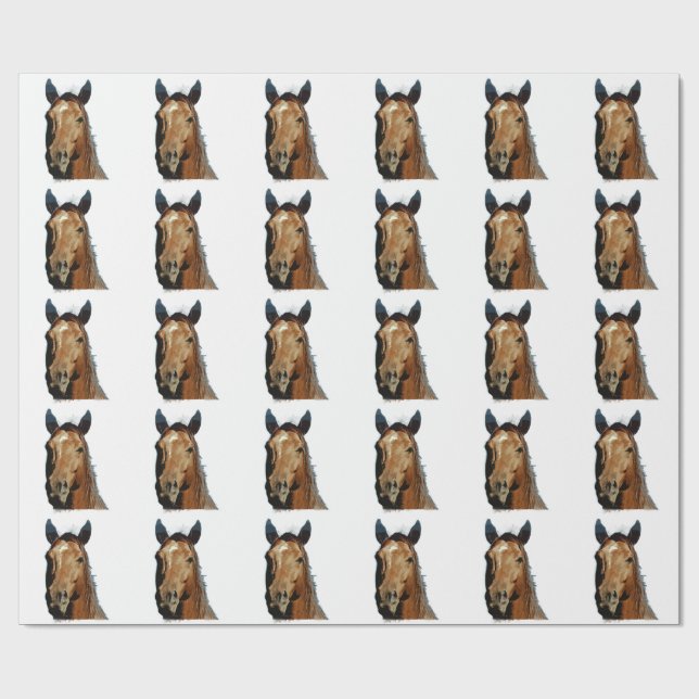 Horse Portrait Wrapping Paper (Flat)