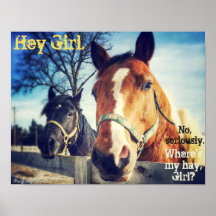 Horse Poster: "Hey Girl."