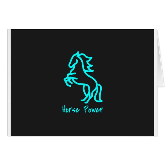 Horse Power in Blue (Front Horizontal)