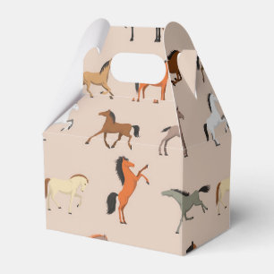 Horse Print Pattern, Boys Girls & Kids, Horse Gift Favor Boxes