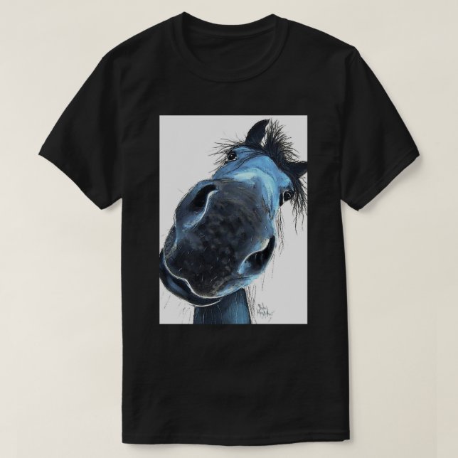 HoRSe PRiNT &x27; HaPPY BuRT &x27; BY SHiRLeY MacA T-Shirt (Design Front)