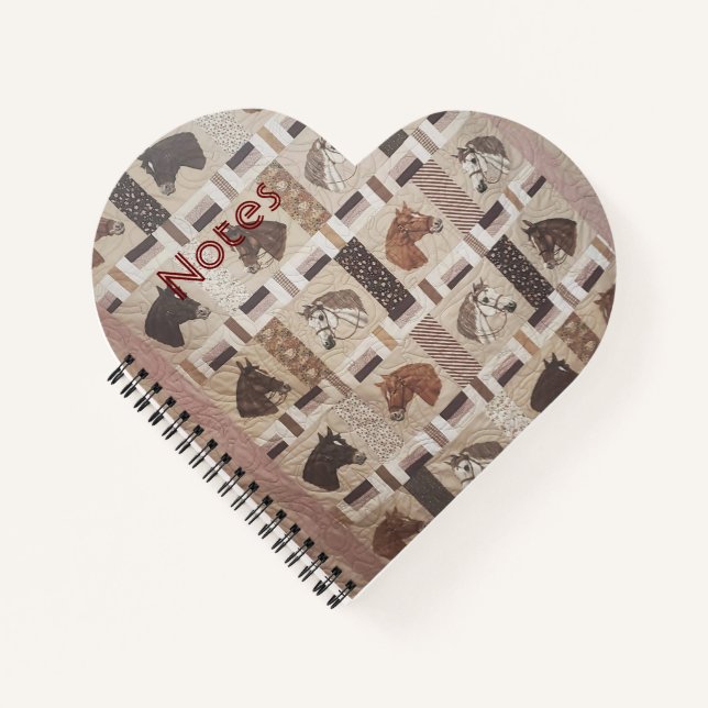 Horse Quilt with Text Notebook (Front)