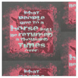 Horse Quote II - Cotton Fabric